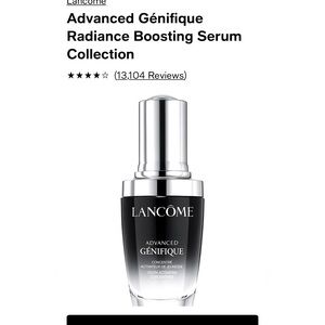 NWOT Lancôme Advanced Génifique youth activating serum. FREE makeup bag,